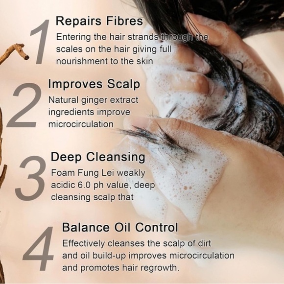 Ginger Hair Regrowth Shampoo 2 Bar Bundle Ginger Polygonum Shampoo Soap NEW NWT - Picture 4 of 12